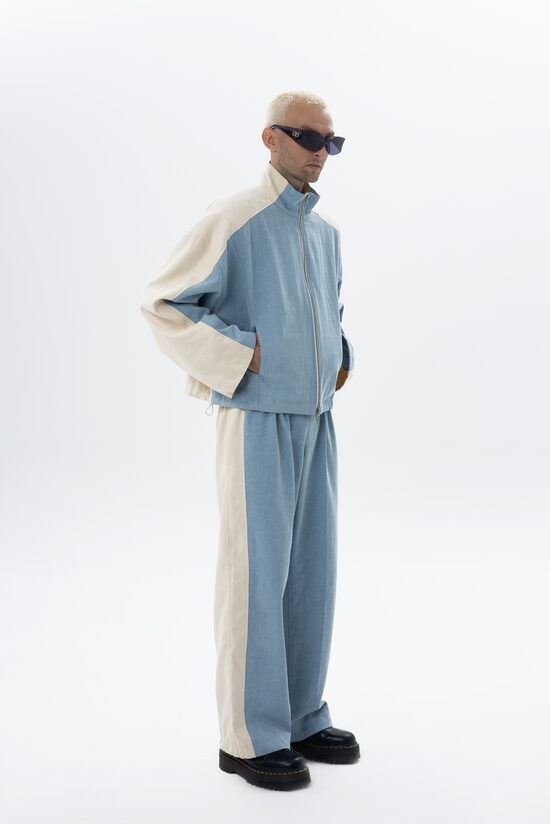 Two-tone denim tracksuit