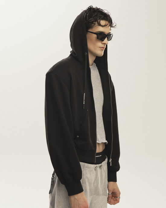 Zip-up hoodie with metallic details PRE-ORDER