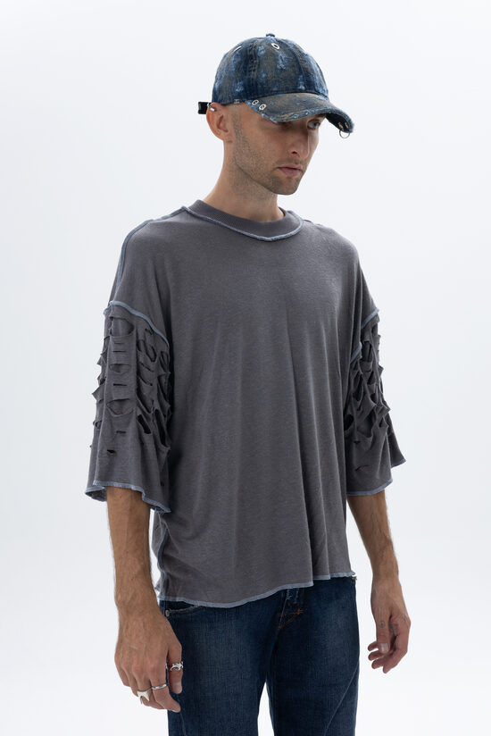 Jersey T-shirt with holes